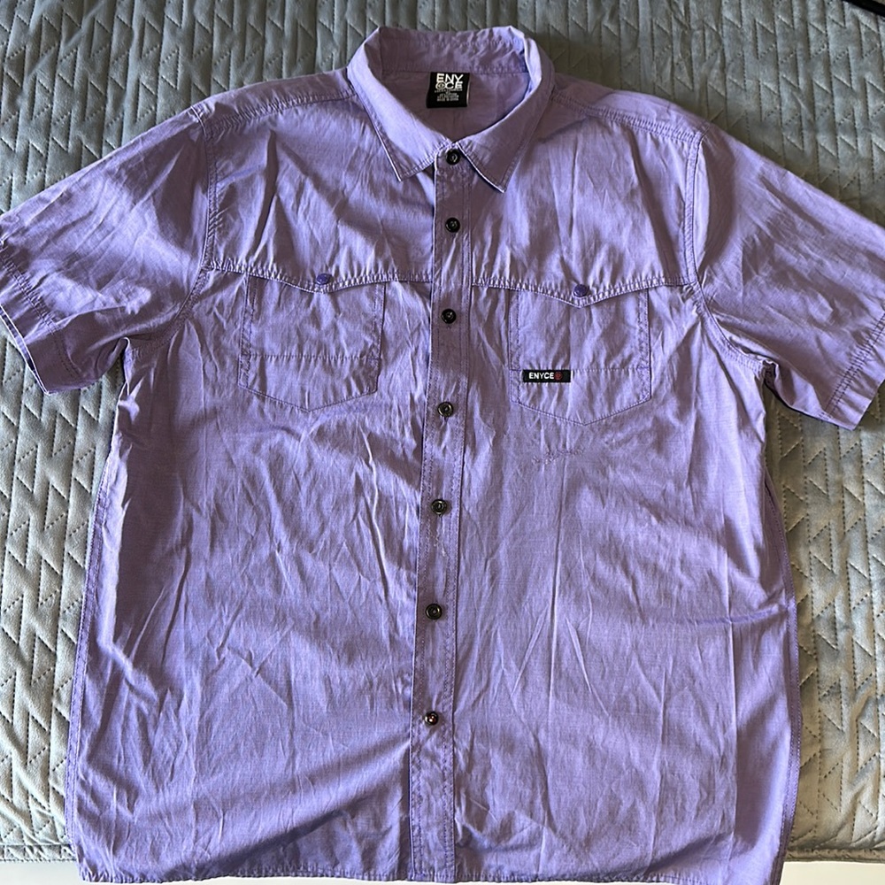 ENYCE by Sean Combs purple buttoned dress shirt
